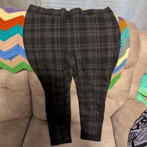 Time and Tru Black Plaid Pants